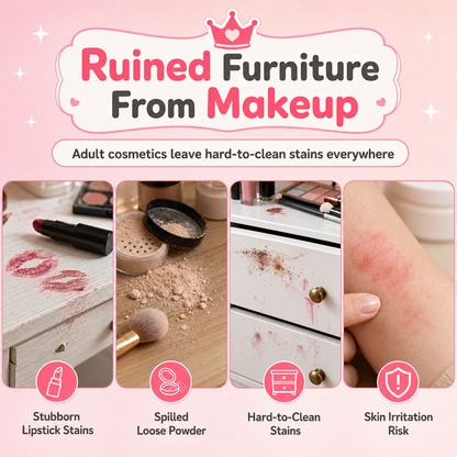 📢📢 50% OFF🎀Pink Kids Makeup Kit for Girls – Pretend Play Cosmetics Set with Makeup Case, Perfect Birthday Gift