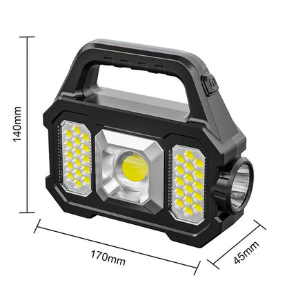 🔦✨ Ilumina Brasil LED-ficklampa – 50% RABATT! 500 lumen, solcells- + USB-laddning, 100–200 m räckvidd – bli aldrig utan ljus ☀️