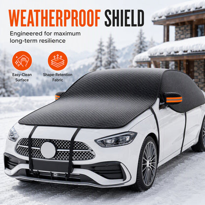 ❄️ 50 % RABATT NU! 🚗 Universellt förtjockat vindruteskydd i Oxfordtyg – heltäckande frontskydd & reflekterande remsor för vinter och alla årstider 🛡️