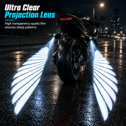 LED-projektionslampor med änglavingar för motorcykel