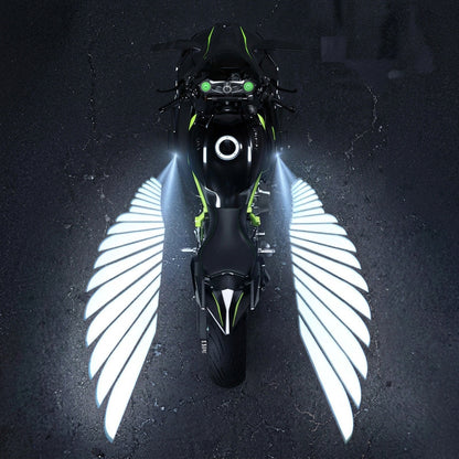 LED-projektionslampor med änglavingar för motorcykel