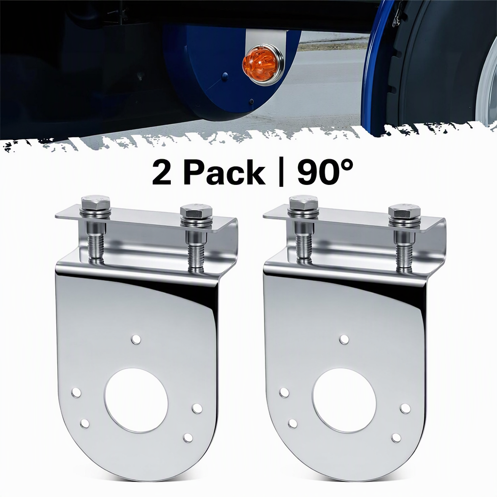 📢📢50% RABATT !! ⏰Universella L-formade LED-fästen i 304 rostfritt stål för chassibelysning på lastbil (2-pack)