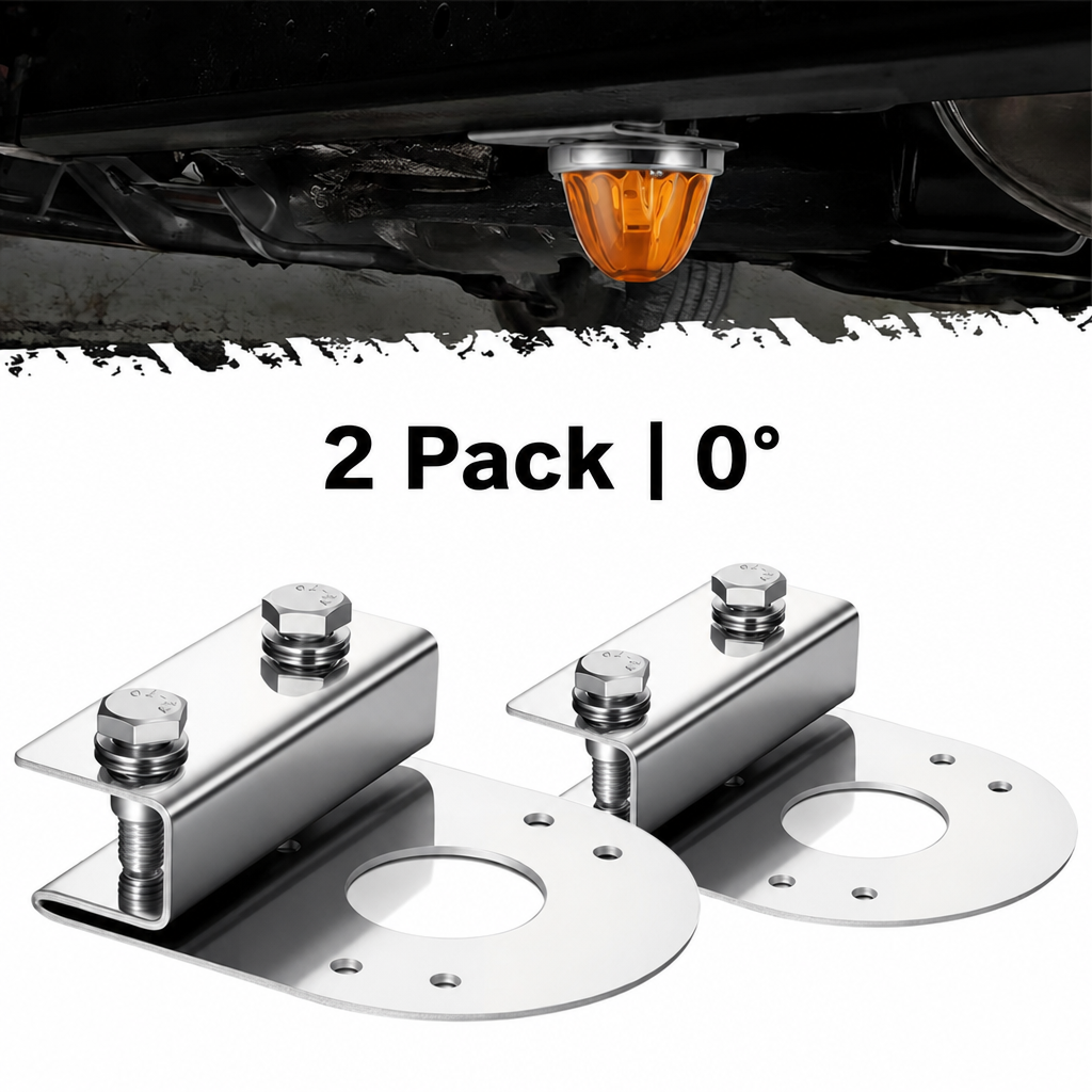 📢📢50% RABATT !! ⏰Universella L-formade LED-fästen i 304 rostfritt stål för chassibelysning på lastbil (2-pack)