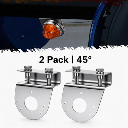 📢📢50% RABATT !! ⏰Universella L-formade LED-fästen i 304 rostfritt stål för chassibelysning på lastbil (2-pack)
