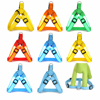 Justerbar LED-Hundsele Lysande Blinkande Bröstsele för Husdjur