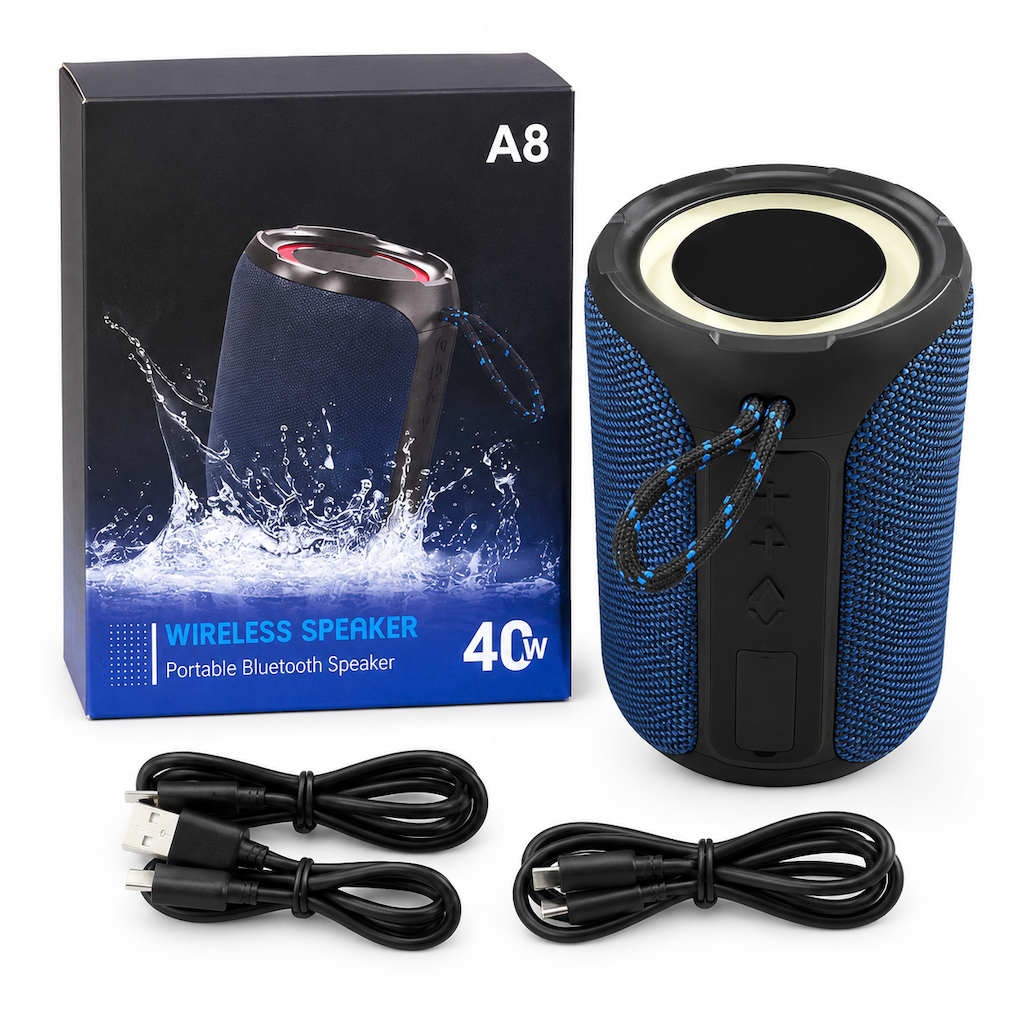 Kraftfull vattentät Bluetooth-högtalare med ljuseffekter