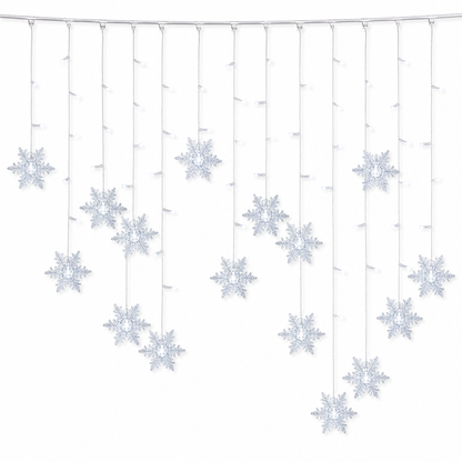 ❄️ 50% RABATT! ✨ LED Snöflinga Gardinbelysning – Vattentät & festlig dekoration ✨