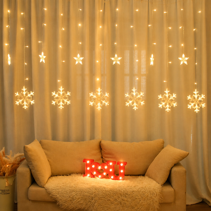 ❄️ 50% RABATT! ✨ LED Snöflinga Gardinbelysning – Vattentät & festlig dekoration ✨