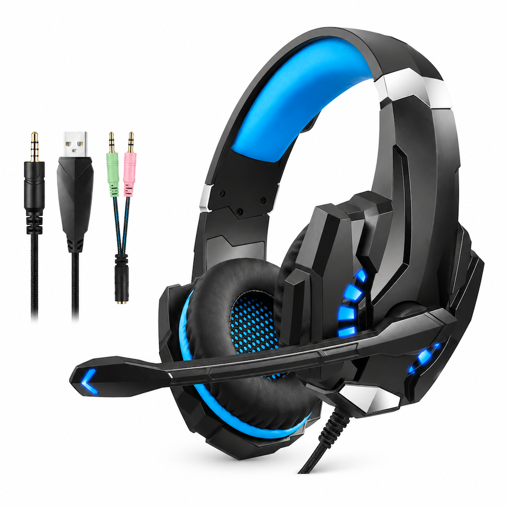 📢📢 50% RABATT🎮Over-Ear gamingheadset med mikrofon – uppslukande ljud och tydlig kommunikation för PC och konsol