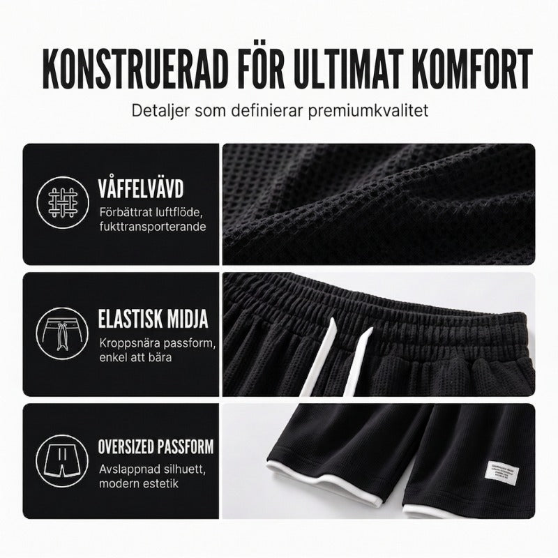 👕 50% RABATT! 🧇 Vaffeltyg Kortärmad T-shirt 2-delat Set – Bekväm Passform, Andningsbar Bomull & Perfekt För En Avslappnad Vardagslook 🏠