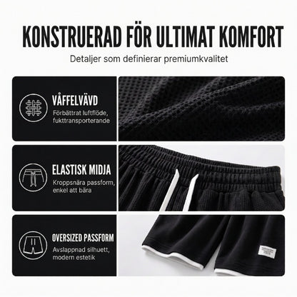 👕 50% RABATT! 🧇 Vaffeltyg Kortärmad T-shirt 2-delat Set – Bekväm Passform, Andningsbar Bomull & Perfekt För En Avslappnad Vardagslook 🏠