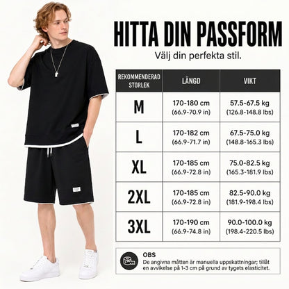 👕 50% RABATT! 🧇 Vaffeltyg Kortärmad T-shirt 2-delat Set – Bekväm Passform, Andningsbar Bomull & Perfekt För En Avslappnad Vardagslook 🏠