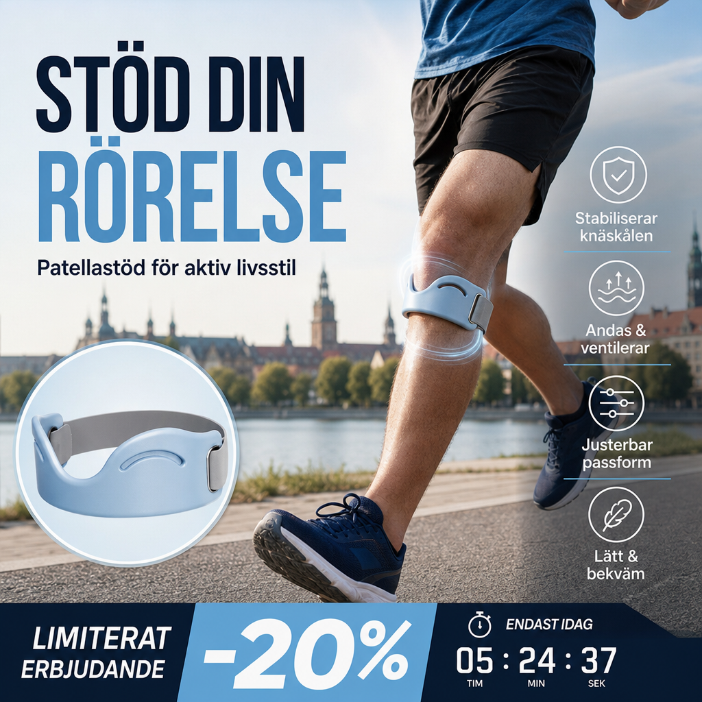 ✨56% RABATT NU!✨ Andningsbart knästöd – Flexibelt stöd, Mjukt material & Skonsam passform – Perfekt för Träning, Hushållsarbete & Ledvärk 🌿