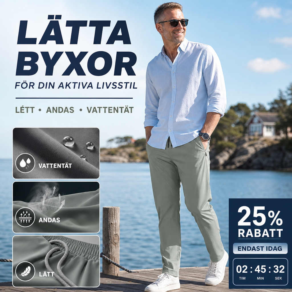 🛒 50% RABATT NU! 🔥 Mest populära 🔥 Bekväma och andningsbara stretchbyxor för män – Smidig passform & slitstark – Perfekt för vardag och fritid 🧑