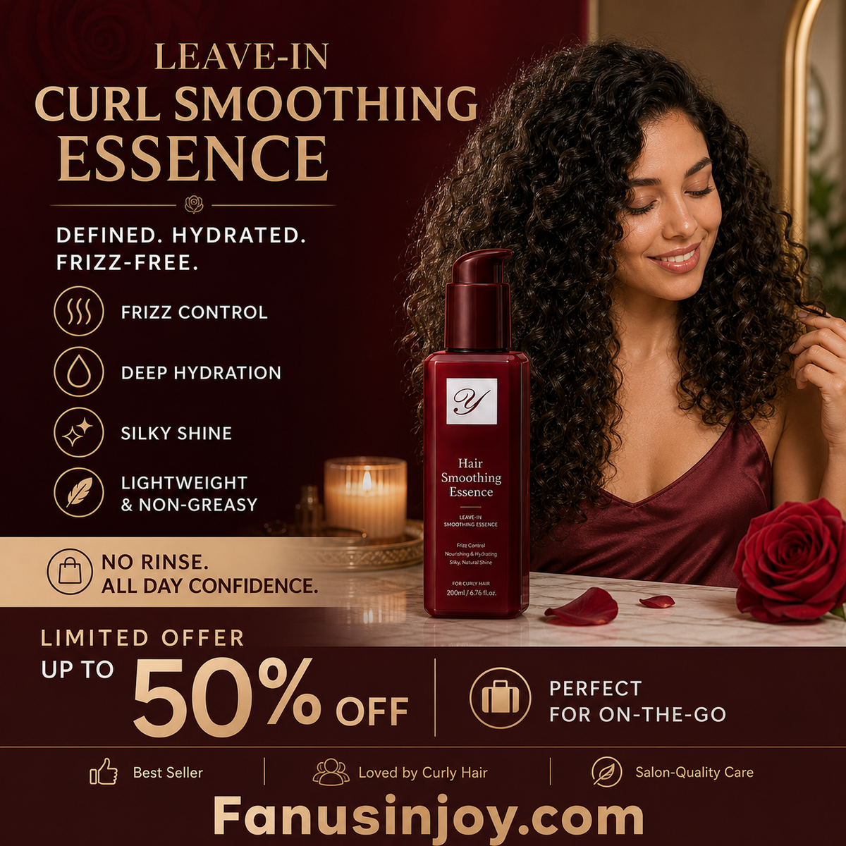 ✨ 50% RABATT! 👱‍♀️ Vårdande leave-in balsam – Motverkar friss, återfuktar & ger silkeslent glänsande hår