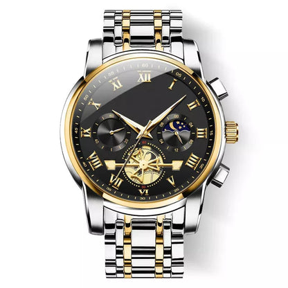 Lyxig design Dodecagon Quartz Watch Ny multifunktionell armbandsur för män