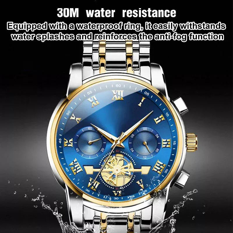 Lyxig design Dodecagon Quartz Watch Ny multifunktionell armbandsur för män