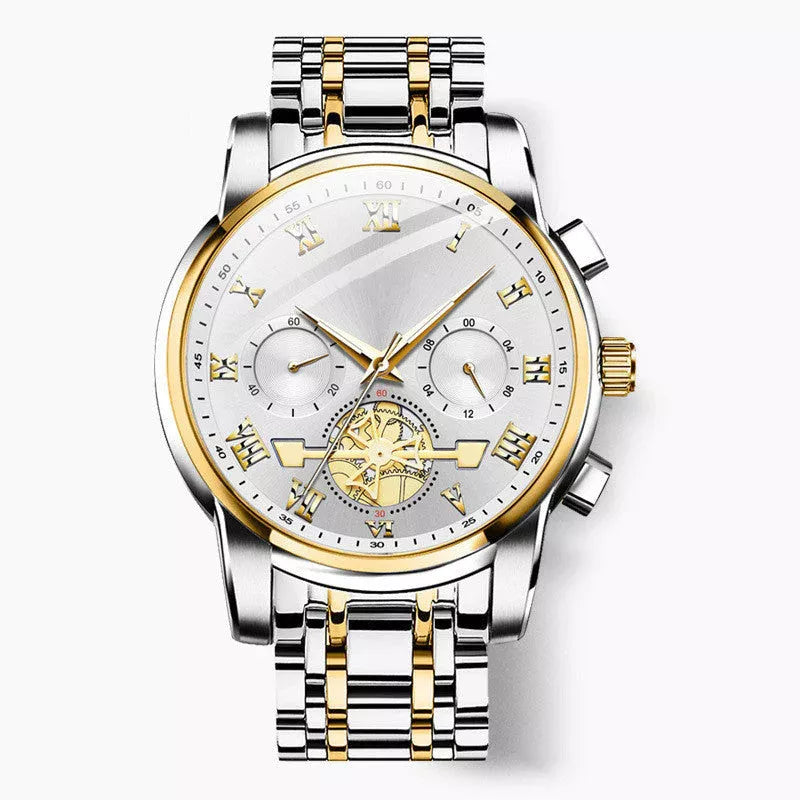 Lyxig design Dodecagon Quartz Watch Ny multifunktionell armbandsur för män